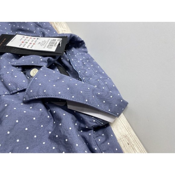 "Produkt" Mens Blue Button Up Dress T-Shirt Size XL Blue ,As is stain Brand New - Picture 9 of 9